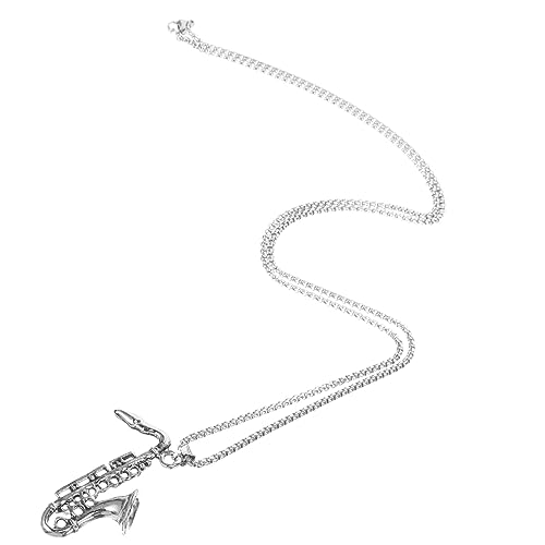 CONGARTENO Saxophon Anhänger Halskette Damen Charm Halskette Musikliebhaber Schmuck Leicht Langlebig Modisch für Party Konzert von CONGARTENO