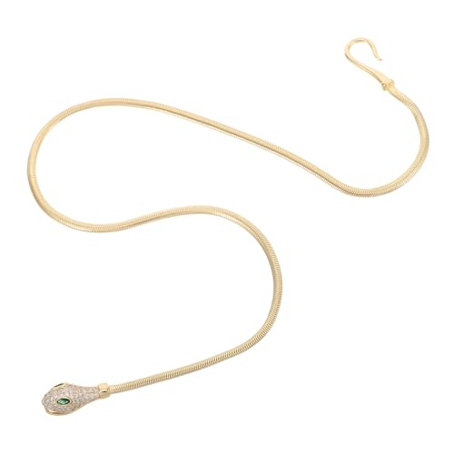 CONGARTENO Schlangen Halskette Damen Zirkonia Choker Schmuck Kettenanhänger Verstellbar Biegsam Kollier Modeschmuck für Alltag und Besondere Anlässe von CONGARTENO