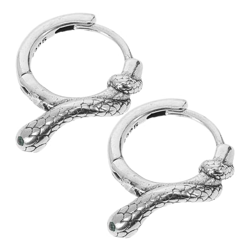 CONGARTENO Schlangen Ohrstecker Damen Grün Zirkonia Rundes Design Stilvoll Vielseitig für Alltag Dating Party Schmuck Accessoire von CONGARTENO