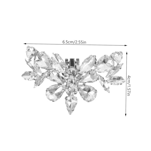 CONGARTENO Schuhclips Strasssteine Metall Schuhschmuck Damenschuhe Abnehmbare Hochzeit Party Brautschuh Zubehör Eleganter Schuhclip für Flats und High Heels von CONGARTENO