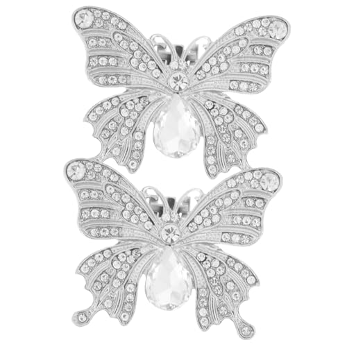 CONGARTENO Schuhclips mit Funkelnden Strasssteinen Schmetterlingsdesign Langlebig und Wiederverwendbar Einfache Stilvoller Schuhschmuck für Damen Pumps und Hohe Schuhe bei Hochzeit und Party von CONGARTENO