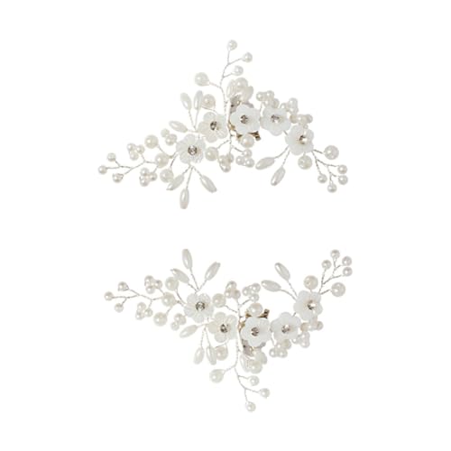 CONGARTENO Schuhclips mit Muschelperlen Dekorative Schuhblumen Schuhschnallen für Damen Vielseitig für High Heels Sandalen Flache Schuhe für Festliche Anlässe und Hochzeiten von CONGARTENO