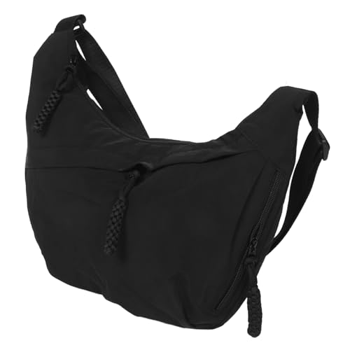 CONGARTENO Schultertasche Damen Große Kapazität Leichter Canvas Umhängetasche Modische Unterarmtasche Vielseitig für Alltag Arbeit Freizeit Schwarz von CONGARTENO