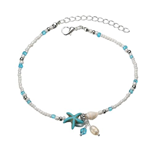 CONGARTENO Shell Fußkette für Damen Verstellbare Strand Fußkette mit Muscheln und Seesternen für Sommer Outfits und Besondere Anlässe Hübsches Schmuckstück für Frauen und Mädchen von CONGARTENO