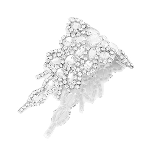 CONGARTENO Silberner Braut Strassgürtel mit Handgenähten Funkelnden Applikationen Eleganter Hochzeit Gürtel für Brautkleid Dekorativer Taillengürtel mit Glitzernden Kristallen Festlicher von CONGARTENO