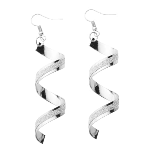 CONGARTENO Spiral Ohrringe Damen Silber Geometrische Ohrhänger Ear Dangle Schmuck Leicht Tragbar Langlebig Alltag Accessoire von CONGARTENO
