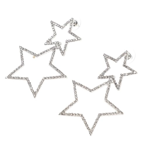 CONGARTENO Sternen Hängeohrringe mit Funkelnden Strasssteinen Leicht und Komfortabel für Damen und Mädchen Modische Ohrschmuck für Geburtstage und Besondere Anlässe von CONGARTENO