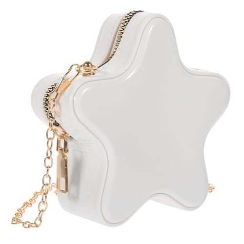 CONGARTENO Sternförmige Crossbody Bag Damen Kleine Umhängetasche mit Kette Langlebig aus PVC und Alloy Modisch für Alltag Smartphone Makeup von CONGARTENO
