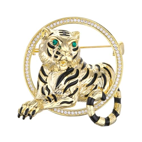 CONGARTENO Stilvolle Tiger Brosche aus Robustem Material Kreative Mode anstecknadel für Kleidung Taschen und Mäntel Modisches Accessoire für Damen und Herren Vielseitige Dekoration von CONGARTENO
