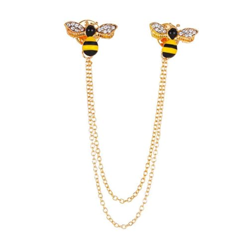 CONGARTENO Strass Biene Anstecknadel Brosche mit Funkelnden Kristallen Stilvolle Schmuckbrosche für Damen und Herren Modisches Accessoire für Anzug Party und Alltag Auffälliges Design von CONGARTENO