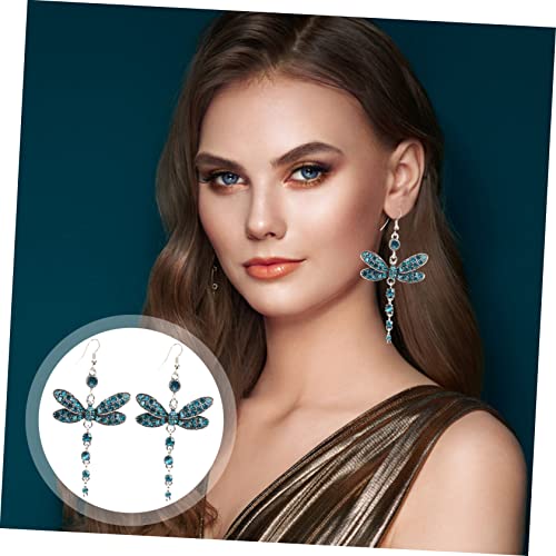 CONGARTENO Strass Libellen Ohrhänger Damen Ohrringe Glänzend Dangle Schmuck für Party Alltag Geburtstag Valentinstag von CONGARTENO