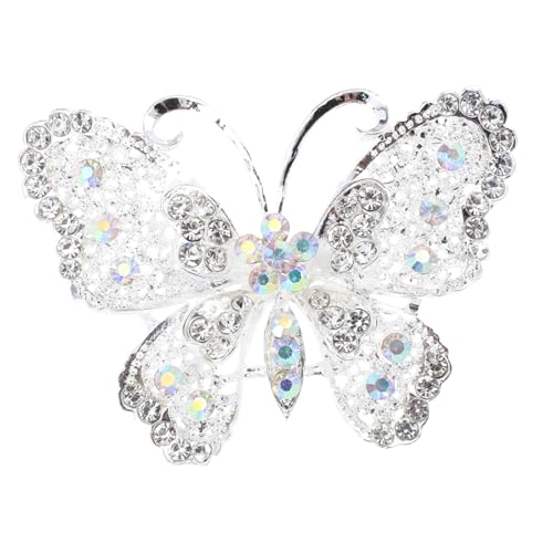 CONGARTENO Strass Schmetterling Brosche Umweltschonender Legierung Anstecknadel Damen Mädchen Hochzeit Accessoire Elegant Funkelnd Kleid Schmuck Geschenk von CONGARTENO