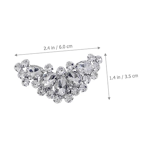 CONGARTENO Strass Schuhschnallen mit Perlenbesatz Schuhelemente für Damen Vielseitige Schuhdeko Leicht Sicher Haftend für Hochzeitsschuhe und Festliche Anlässe von CONGARTENO