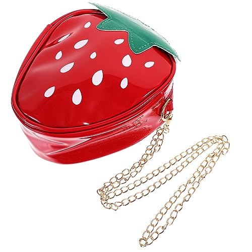 CONGARTENO Obst-Form Schultertasche Für Damen Kettentasche Mit Umhängetasche Aus Pu Und Polyestermaterial Modisches Muscheldesign Für Telefon Und Accessoires von CONGARTENO