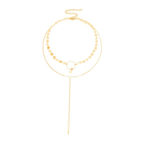 CONGARTENO Stylische Damen Halskette mit Sternanhänger und Quaste Eleganter Damen Halsketten Anhänger aus Langlebiger Legierung Modisches Accessoire für Party und Alltag von CONGARTENO