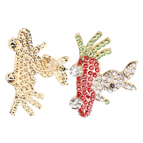 CONGARTENO Süße Bunny Carrot Ohrringe für Damen Strassbesetzte Kaninchen Ohrstecker Modischer Schmuck aus Langlebiger Vielseitig für Alltag und Besondere Anlässe Geeignet von CONGARTENO