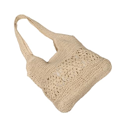 CONGARTENO Süße Umhängetasche Trendige Handtasche Strandtasche Süße Strohtaschen Sommer Picknick Strandtasche Strand Sommerhandtaschen Gewebte Strohtasche Strand Picknick Tragetasche von CONGARTENO