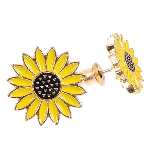 CONGARTENO Sunflower Ohrstecker Damen Gelb Stabile Blumenohrringe Allergiefrei Modisch Für Frauen Mädchen Party Hochzeit Alltag von CONGARTENO