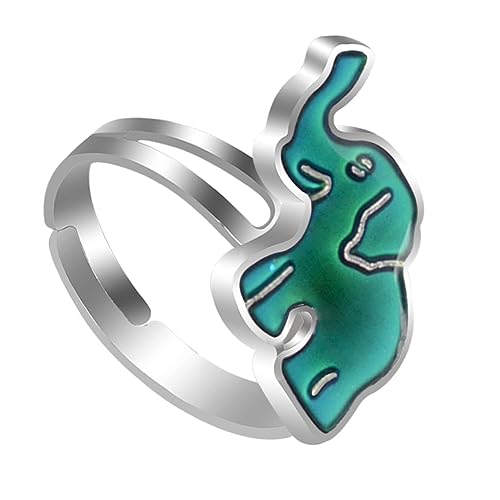 CONGARTENO Thermochromer Ring für Verstellbar Kreatives Design Stimmungswechselnd für und Anlässe Wie Weihnachten und Partys von CONGARTENO