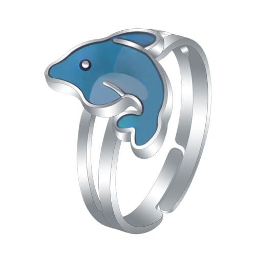 CONGARTENO Thermochromring Design Farbwechsel Stimmungsring für Erwachsene Anpassbar Langlebig Passend zu Jedem Outfit von CONGARTENO