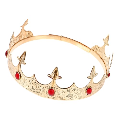 CONGARTENO Königliche Krone Für Männer Dekorative Cosplay Krone Goldene Party-kopfbedeckung Für Geburtstagsfeiern Halloween Abschlussball Und Bühnenauftritte Robuste Und Stilvolle von CONGARTENO