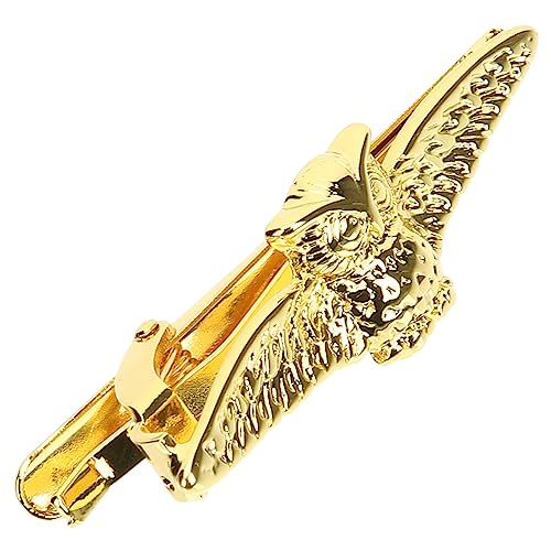 CONGARTENO Krawattenklammer Für Herren Goldene Krawattennadel Mit Eulenmotiv Klassisches Design Für Hochzeiten Und Business Anzüge Elegantes Krawattenzubehör von CONGARTENO