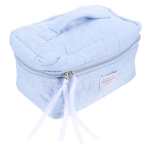 CONGARTENO Tragbare Kosmetiktasche Damen Groß Kapazität Make Up Organizer Reise Kulturbeutel Himmelblau Praktisch Sicherer Materialmix von CONGARTENO