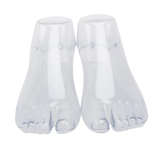 CONGARTENO Transparenter Damen Schuhmodellständer aus Kunststoff Realistische Fußform zur Stilvollen Schuh und Sockendarstellung Leicht und Formstabil für Schuhpflege und Präsentation von CONGARTENO
