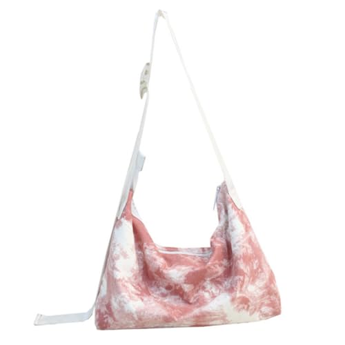 CONGARTENO Trendige Damen Umhängetasche Canvas mit Tie dye Muster Leichte Crossbody Tasche für Studenten Verstellbarer Schulterriemen Großer Stauraum für Alltag Reisen und Shopping von CONGARTENO