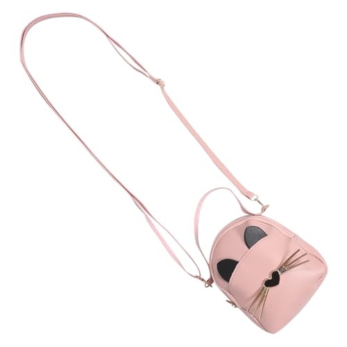 CONGARTENO Umhängetasche Mädchen PU Katzenform Kleine Crossbody Tasche Leicht und Angenehm für Alltag Party Reise Rosa Niedliches von CONGARTENO