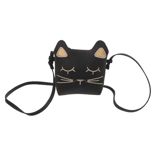 CONGARTENO Umhängetasche Mit Katzenmotiv Trendige Geldbörse Umhängetasche Mini Handtasche Kawaii Kleinkind Katzen Schulterhandtasche Schwarzes von CONGARTENO
