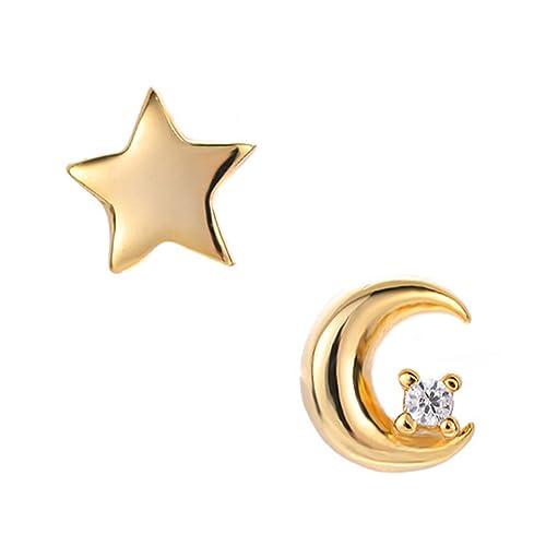CONGARTENO Unisex Ohrringe Silber im Asymmetrischen Design mit Stern und Mondmotiv für Partys Hochzeiten und Besondere Anlässe Eleganter Ohrschmuck für Damen und Herren CONGARTENO Unisex Ohrringe Silber im Asymmetrischen Design mit Stern und Mondmotiv für Partys Hochzeiten und Besondere Anlässe Eleganter Ohrschmuck für Damen und Herren von CONGARTENO