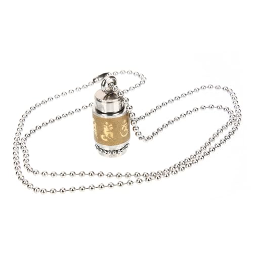 CONGARTENO Urnenkette mit Drehbarem Ascheanhänger Gedenkschmuck für Männer und Frauen Rostfrei kein Verblassen Perfektes Andenken an Verstorbene Schlangenkette Erinnerungsanhänger von CONGARTENO