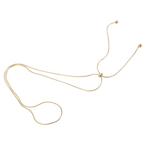 CONGARTENO Verstellbare Damen Halskette aus Titanstahl mit Dekorativen Perlen Design Leicht Hautfreundlich Elegantes Modeschmuck Accessoire für Alltag und Festliche Anlässe von CONGARTENO