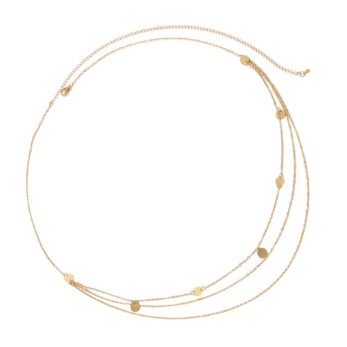 CONGARTENO Verstellbare Goldene Bauchkette Damen Taillenkette mit Feiner Metallkette Körperkette Schmuck für Party Festival Clubwear von CONGARTENO