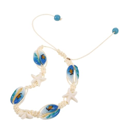 CONGARTENO Verstellbares Armband mit Handgewebtem Schildkröten Design Strand und Boho Style Vielseitig als Fußkettchen oder Schmuck für Damen für Sommer und Urlaub von CONGARTENO