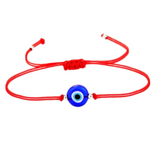 CONGARTENO Verstellbares Evil Eye Armband aus Faden mit Blauem Schutzauge Leichtes Unisex Schmuckstück für Damen und Herren Modisches Schutzamulett für Alltag und Party von CONGARTENO
