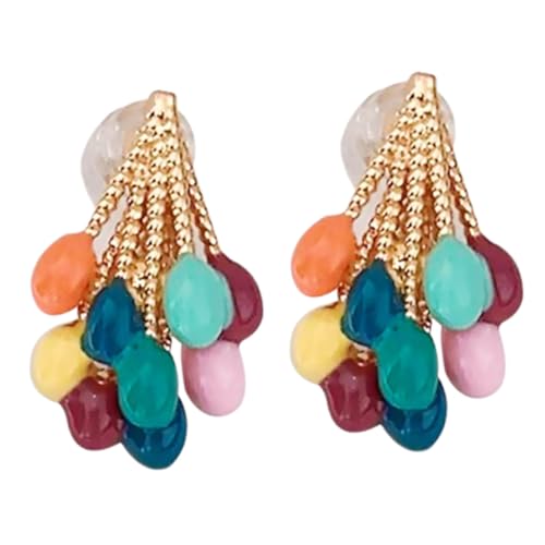 CONGARTENO Vintage Ballon Ohrringe Damen Bunte Leichte Hängende Ohrstecker Sommerliche Minimalistisches Design Tropfenohrringe für Frauen von CONGARTENO