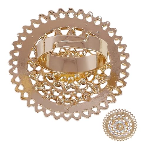 CONGARTENO Vintage Damen Ring mit Hohlem Design und Funkelnden Strasssteinen Modischer Goldfarbener Statement Schmuck für Frauen als zu Geburtstag und Muttertag CONGARTENO Vintage Damen Ring mit Hohlem Design und Funkelnden Strasssteinen Modischer Goldfarbener Statement Schmuck für Frauen als zu Geburtstag und Muttertag von CONGARTENO