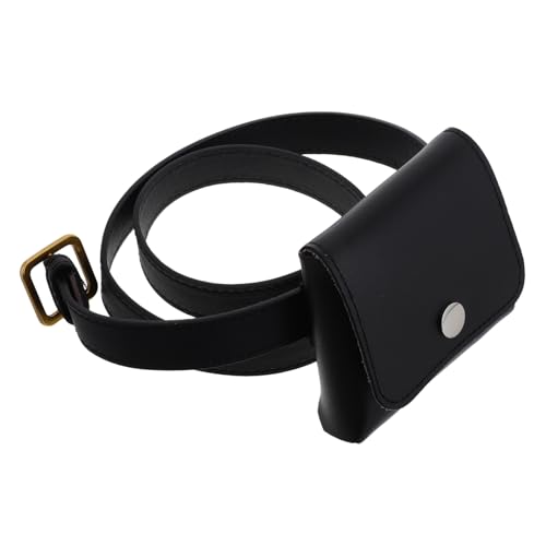 CONGARTENO Vintage Gürteltasche Damen Bauchtasche mit Hüfttasche und Dekorativem Gürtel Vielseitig Nutzbar als Handtasche für Alltag Festival und Reisen Schwarzes PU Modischer Retro Look von CONGARTENO
