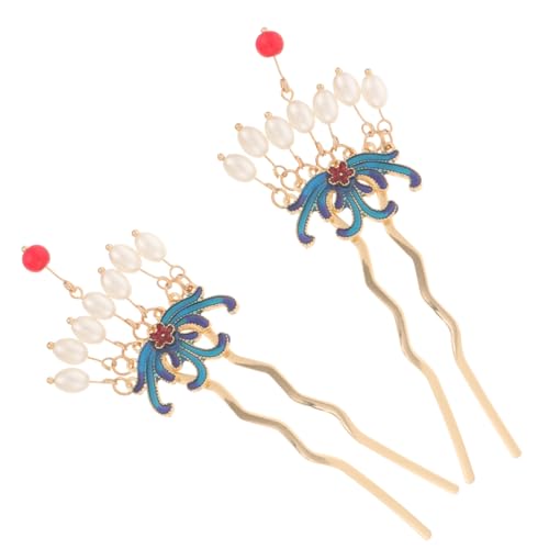 CONGARTENO Vintage Haarschmuck Perlen Haarnadel Retro Haarschmuck für Damen Haarklammer für Hochzeiten Partys und Traditionelle Kostüme Stilvoll und von CONGARTENO