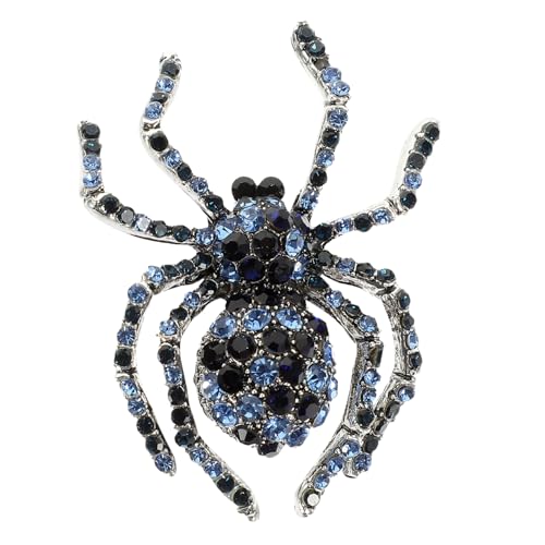 CONGARTENO Vintage Halloween Spinnenbrosche mit Strass Retro Tierbrosche als Modisches Kleidungsaccessoire für Damen Dekorativer Anstecker für Stola Schal und Hut Auffälliger Schmuck von CONGARTENO