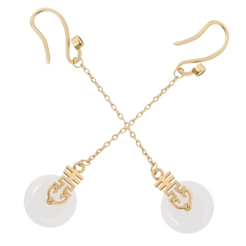CONGARTENO Vintage Jade Drop Ohrringe Damen Baumelndes Schmuckstück Schmuck Valentinstag Stilvoll für Mutter Freundin Braut Zubehör von CONGARTENO