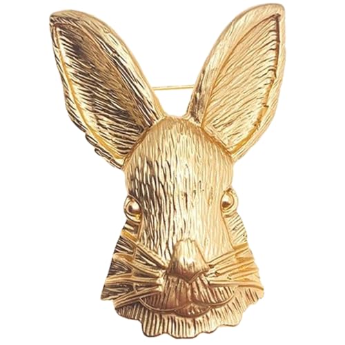 CONGARTENO Vintage Kaninchen Brosche Niedliche Damen Anstecknadel für Kleidung und Schals Langlebige Tier Lapel Pin Sicher und Fest Haftend als Modisches Accessoire für Alltag und Festliche von CONGARTENO