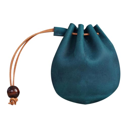 CONGARTENO Vintage Mini Kleingeldbörse Blau Kompakte Münzgeldbeutel aus Hochwertigem Echtmaterial Multifunktionale Schlüssel und Wechselgeldtasche Leicht Langlebig für Alltag Reise Shopping von CONGARTENO