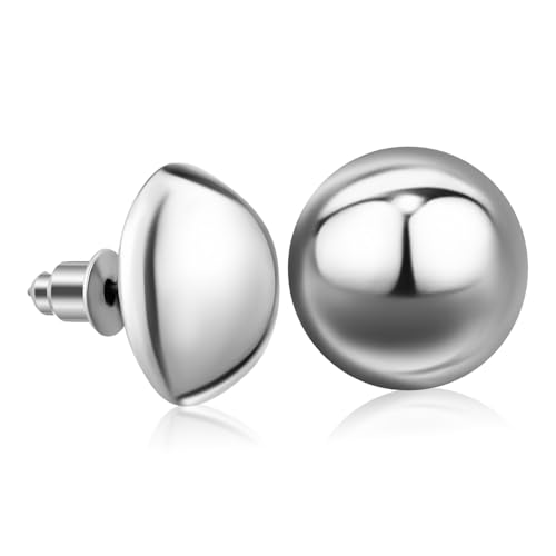 CONGARTENO Vintage Tropfen Ohrringe Damen Leichte Halbkugel Ohrstecker Polierte Ball Post Ohrstecker und Vielseitige Studs für Party und Alltag Geschenkidee von CONGARTENO