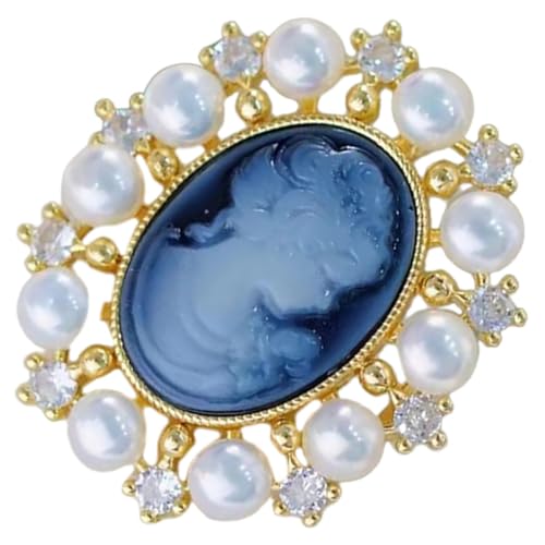 CONGARTENO Vintage Viktorianische Brosche Damen Perlen Broschen Pin Mehrzweck Schmuck für Kleidung und Halskette Elegant Retro Kupfer Design von CONGARTENO