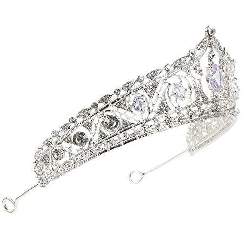 CONGARTENO Wasserdiamant Tiara für Damen Funkelnde mit Strasssteinen Modisches Accessoire für Hochzeit Verlobung Geburtstag Bühnenauftritte und Festliche Anlässe von CONGARTENO
