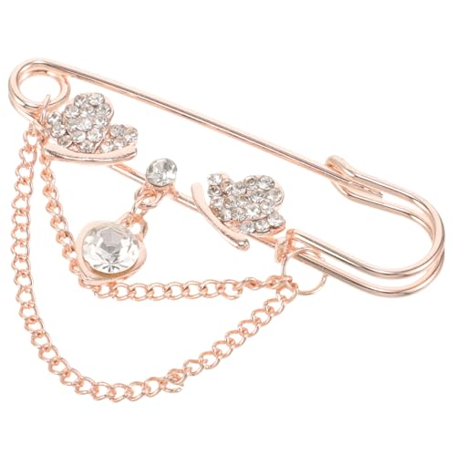 CONGARTENO Wasserdichter für Damen Strickjacke und Schal Vielseitiger Cardigan-schal-clip mit Funkelnden Kristallen Modische Kleidungsklammer zur Dekoration und Fixierung von CONGARTENO