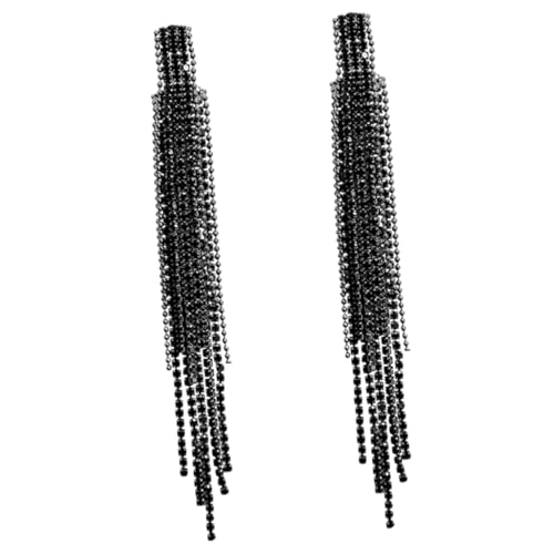 CONGARTENO Wasserfall Quasten Ohrringe Damen Trendige Statement Ohrhänger Lange Baumeln Ohrschmuck für Party Hochzeit Alltag Hochwertige Strass Ohrstecker von CONGARTENO